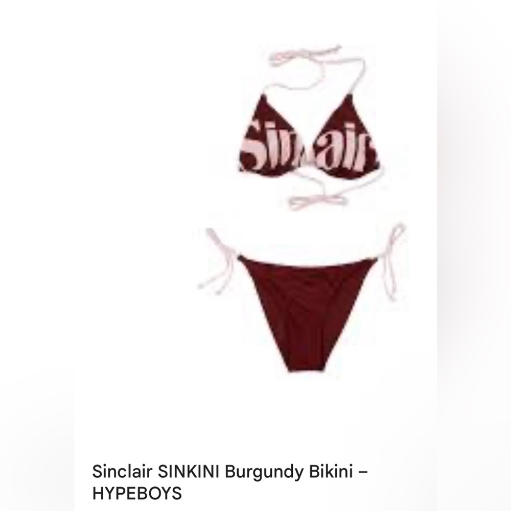 Sinclair , burgundy bikini, size ( XS )